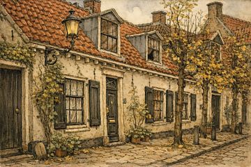 Mauerhäuser historisches Amersfoort letztes Jahrhundert