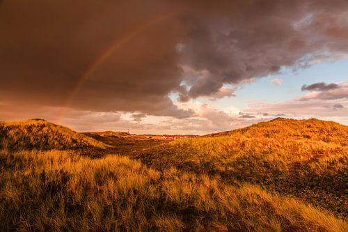 Duinlandschap met regenboog op Sylt