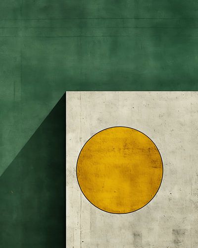 Modern und abstrakt in Grün und Gold