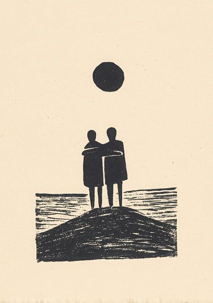 Couple on hill under circle by Niklas Maximilian