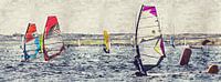 Surfen, Wellenreiten, Windsurfen (Malerei) von Art by Jeronimo Miniaturansicht