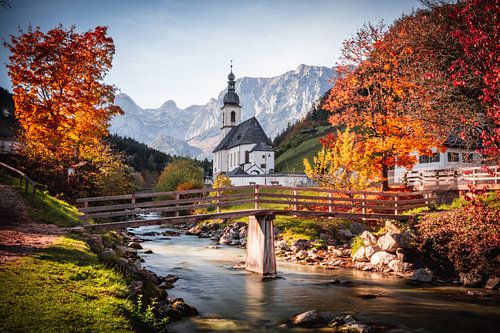 The parish church of St. Sebastian is a Roman Catholic, listed church in Ramsau near Berchtesgaden.