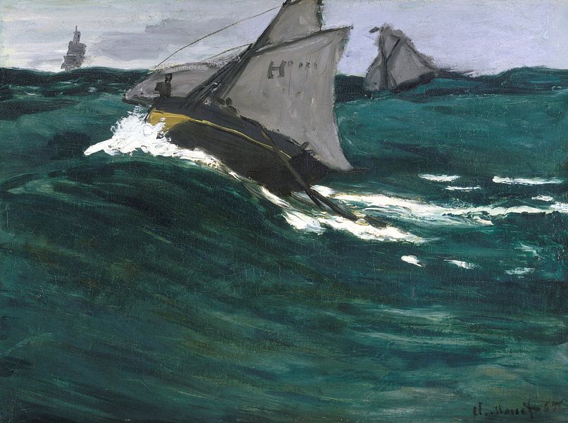 The Green Wave, Claude Monet by Masterful Masters