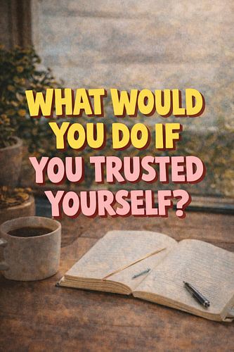 Vertrouw op jezelf – Reflectieve motiverende quote-kunst