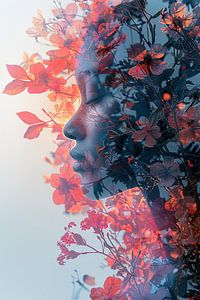 Frau mit Blumen
