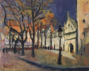 OLV Platz Maastricht nach einem Winterregen