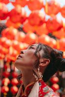Colourful celebration - Chinese lanterns in the sunlight
