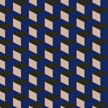Modern abstract geometrisch patroon in retrostijl nr. 8 van Dina Dankers