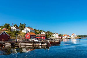 Blick auf die Stadt Arendal in Norwegen