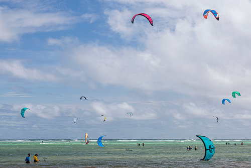 Kite surfing @ Boracay eiland, Filipijnen