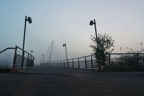 De Herrenkrugsteg, een hangbrug bij Magdeburg