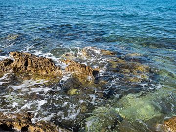 Rotsen op het strand aan de Adriatische Zee van Animaflora PicsStock