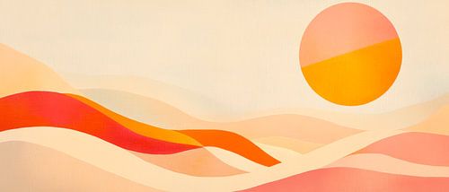Landschap bij zonsondergang