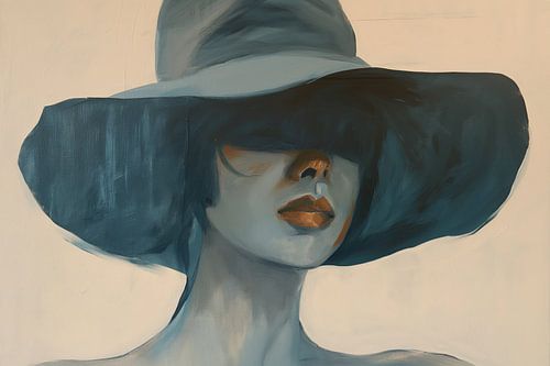 Woman with hat by Bert Nijholt