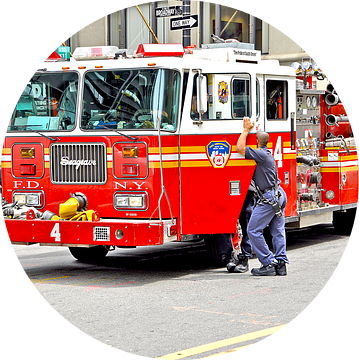 Manhattan New York Fire Truck van Frans van Huizen