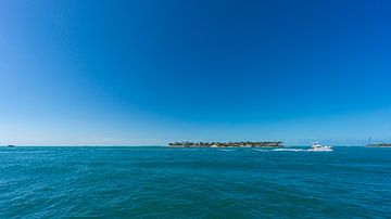 Verenigde Staten, Florida, Zonsondergang key island vanaf mallory square in key west van adventure-photos