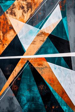 Colourful shapes - Geometric harmony by Poster Art Shop