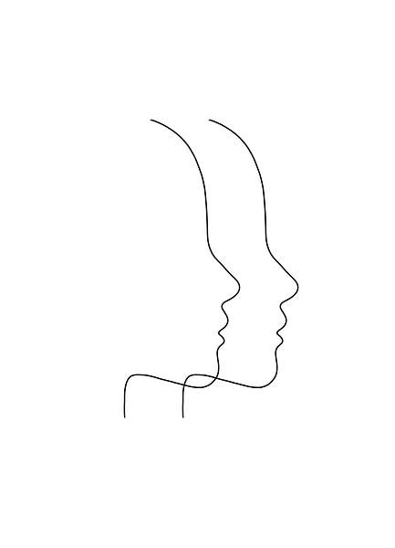 Lineart faces by Marije Loskamp