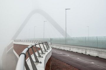 Waalbridge The Crossing at Nijmegen in the fog