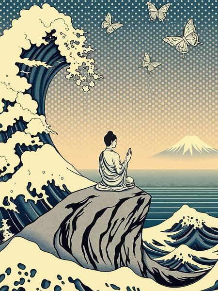 Buddha / Boeddha Hokusai by MIROKKU