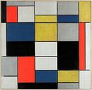 Komposition A, in Schwarz, Rot, Gelb und Blau, Piet Mondrian von Meesterlijcke Meesters Miniaturansicht