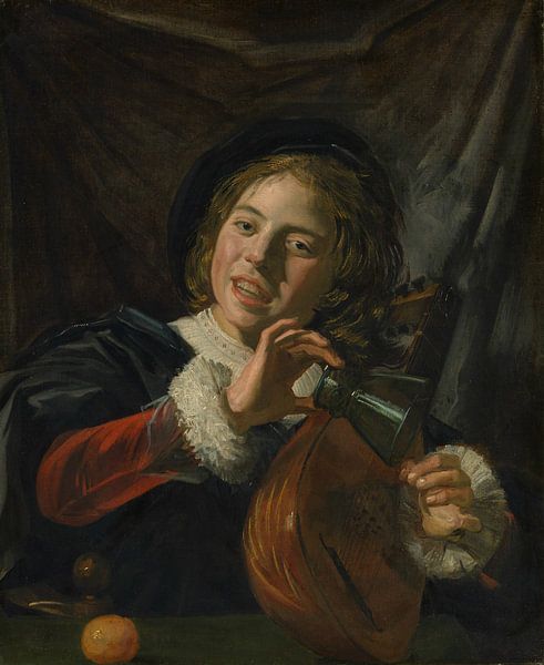 Garçon avec un luth, Frans Hals par Des maîtres magistraux