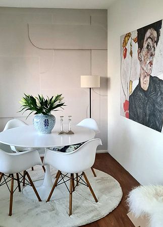 Self-portrait with cherries, Egon Schiele - 1912