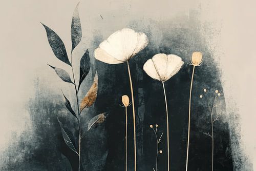 Botanisch abstract in Japandi stijl