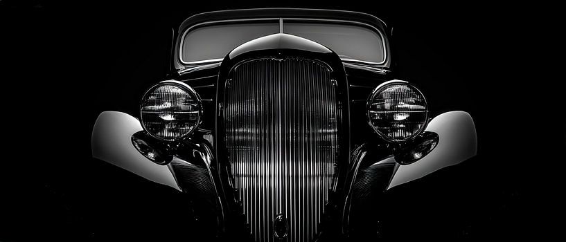 Klassischer Oldtimer in Schwarz-Weiß von Poster Art Shop