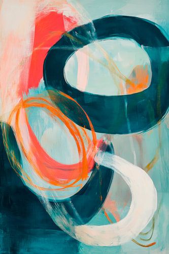 Abstracte vormen in harmonieuze kleuren