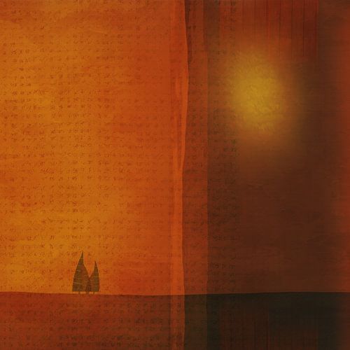 Fantasy abstract met bomen