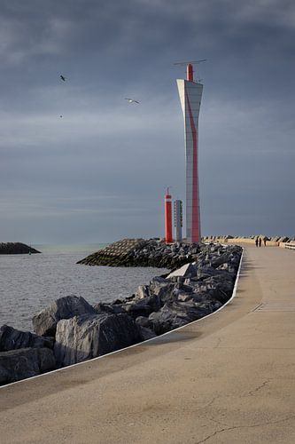 Radarturm, Hafen von Oostende, Belgien