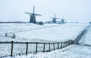molens in de sneeuw van Gijs Verbeek