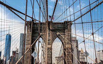 Brooklyn Bridge, New York City van M. Cornu