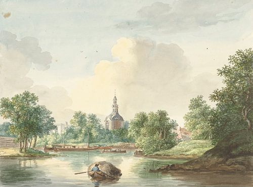 De Hogerwoerdse Poort te Leiden vanaf de Singel, Pieter Gerardus van Os