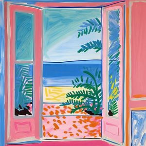 Matisse inspire Open Window Fauvist