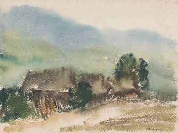 Motief met dorpshuis (1929) van Zoltán Palugyay van Peter Balan