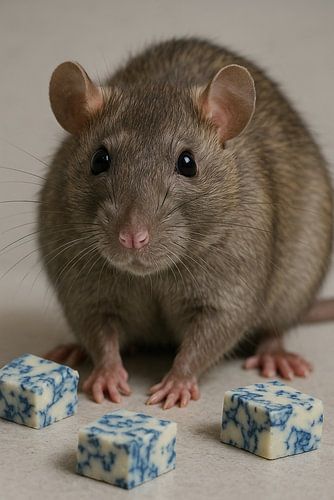 Remy in Delfts Blauw met Delfts Blauwe Kaasblokjes