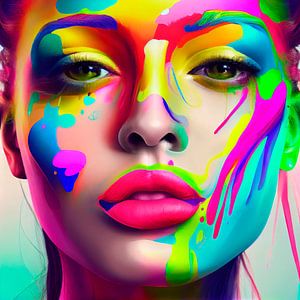 Frauengesicht Pop-Art. Teil 6