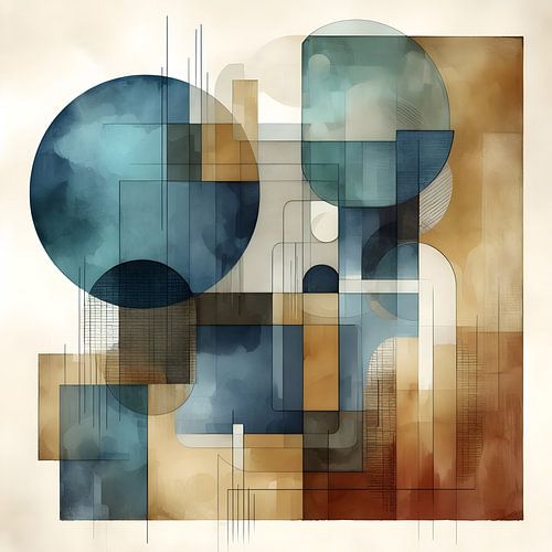 Modern abstract geometric shapes