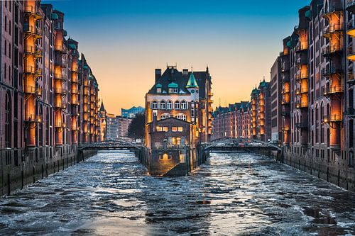 Speicherstadt in Hamburg, Duitsland