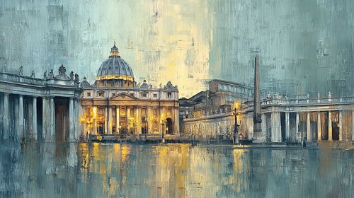 Vaticaanstad Rome Italië panorama abstract