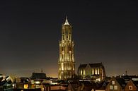 Stadtbild von Utrecht mit Dom Tower und Dom Church von Donker Utrecht Miniaturansicht