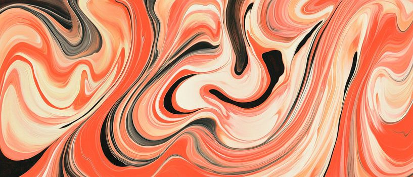 Marbrures colorées dans des tons doux par Poster Art Shop