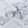 Frozen stairs van Loulou Beavers