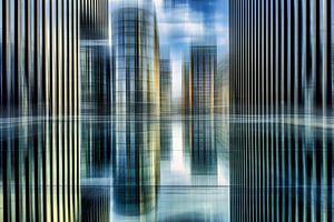 Spiegelung Stadtlandschaft Abstraktion