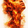 Portrait dans les flammes sur Digital Picture Art