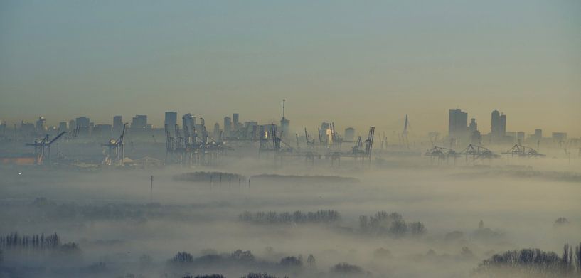 Mist over Rotterdam van Marcel Schouten