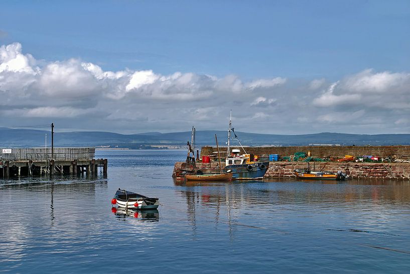 Vissershaven in Cromarty, Schotland van Hans Kwaspen