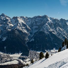 panoramafoto skigebied slick2000 fulpmes stubai van Erik van 't Hof
